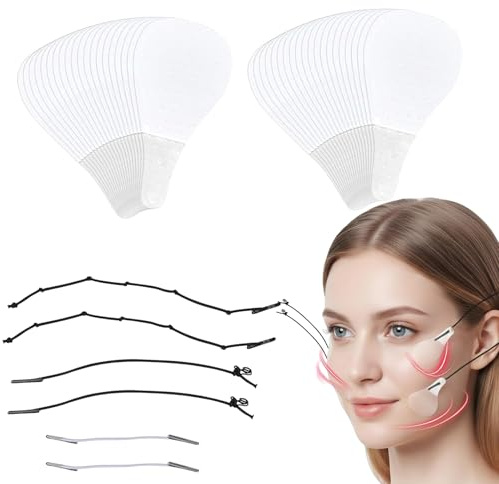 160 Piezas Hilos Tensores Faciales Cintas Invisibles De Estiramiento Facial Levanta Instantáneamente La Piel Flácida Adecuado Para Rostro Cuello Y Contorno De Ojos