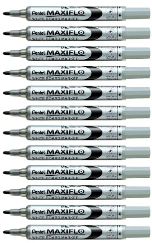 Pentel MWL5S-A mit Flüssigtinte und Pumsystem, 12 Stück schwarz