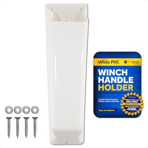 Marine White Pvc Winch Handle Pocket Holder for Sailboat - Five Oceans