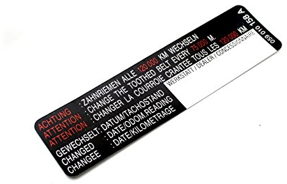 Volkswagen 059010158A Zahnriemenschild 120.000 km Kennschild