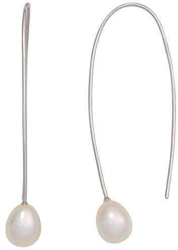 Jobo Damen Ohrhänger 925 Sterling Silber 2 Süßwasser Perlen Ohrringe Perlenohrringe