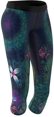 SMMASH Sport Leggings Damen Sportleggings 3/4 Capri Push Up Blickdicht Sporthose Yogahose Second Skin Technologie Atmungsaktiv Schnelltrockend Elastisch Figurformend