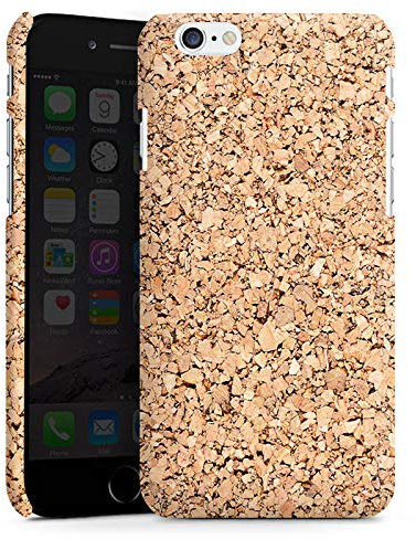 DeinDesign Premium Case kompatibel mit Apple iPhone 6s Smartphone Handyhülle Schutzhülle glänzend Kork Holzoptik Holz