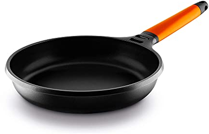 CASTEY - Sartén de Inducción Fundix, Modelo F5-I30, Color Naranja, Tamaño 30 cm, Aluminio y Mango Desmontable, Revestimiento Antiadherente, sin PFOA, Base Full Induction, Apta para Todas las Cocinas