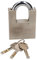 Cadenas sécurité 60 mm 3 Clés serrure hangar 35mm laiton queue Core