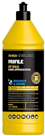 Farécla Profile UV Wax Liquid Protection 1L (PRW101) – UV Protective Wax for Paint, Gelcoat and Lacquer, High Gloss Finish, Up to 3 Months Protection, Ideal for Marine, Automotive and Outdoor Surfaces