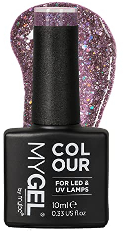 Mylee Gel Nail Polish 10ml [All eyes on me] UV/LED Soak-Off Nail Art Manicure Pedicure for Professional, Salon & Home Use [Bold Glitters Range] - Long Lasting & Easy to Apply