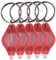 Mini lampe de poche trousseau, 5pcs lampe portative à LED, lampe torche de poche super brillante avec doigt, lampe à pendentif, porte-clés suspendu pour zones sombres, camping/chasse/randonnée, rouge