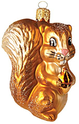 Impuls Christbaumschmuck Figuren Tiere Eichhörnchen mit Eichel 5cm