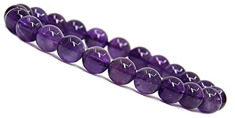 Emilys Gems Kraft - Power - Chakra Armbänder | Dehnbar | 8mm Naturstein - Für Ihr Wohlbefinden - Amethyst