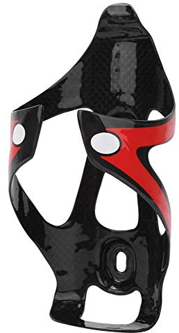 Support de Bouteille d'eau de Vélo,Porte-Bouteille de Vélo de Route Ultra-léger en Fibre de Carbone T800 Equipement Porte-bidon de Vélo (Rouge)