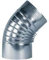 CODO PARA CHIMENEA O ESTUFA DE LEÑA GRIS GALVANIZADO 120MM (MILÍMETROS) DE 45º GRADOS, IDEAL CASA HOGAR CORTIJO MASIA