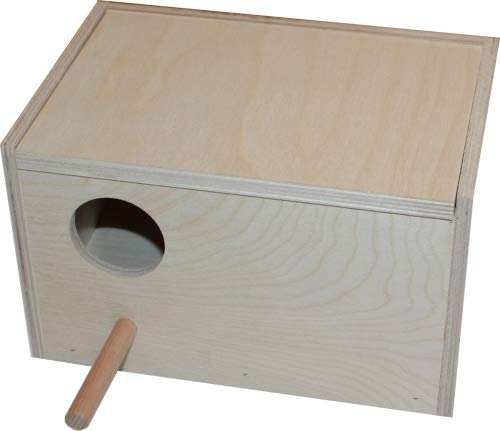 Nistkasten für Wellensittiche - 23 x 14 x 16 cm, Nistkasten, Vogelnistkasten, Brutkasten, Vögel