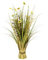 Künstliches Gras mit Blüten Grasbündel Grasbund Blütengrasbund Deko Bund stehend Stehgras Dekogras Kunstgras Pflanzen Ziergras Grasbusch Grasarrangement Gräser Schilf Kunstpflanzen Blumen
