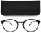MAGIMODAC Damen Computer Lesebrille Blaulichfilter Leicht Rund Oval Lesebrillen Computerbrille mit Sehstärke Lesehilfe Sehhilfe(Hell schwarz, 1.00)