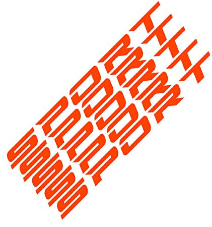 LadyCent 5Pcs Autoaufkleber Räder Felgen Aufkleber, Für BMW E46 E60, Für Ford Focus 2, Für Audi A4 A3,Glänzendes Orange