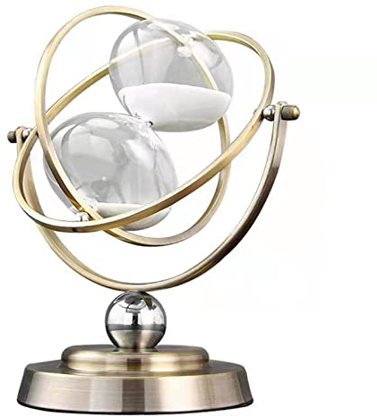 Brogtorl Vintage Messing goldene Sanduhr,360 Rotierende Sand Timer15 30 60Minuten,Metall Sanduhren,Einzigartiges kreatives Souvenirgeschenk