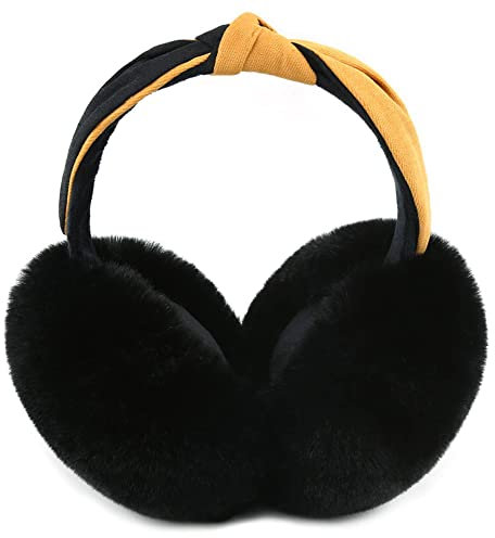 Unning Winter Ohrenschützer Damen Faltbare Plüsch Ohrenwärmer Mode Kunstpelz Weich Ohrabdeckungen Ear Muffs Ear Warmers for Women