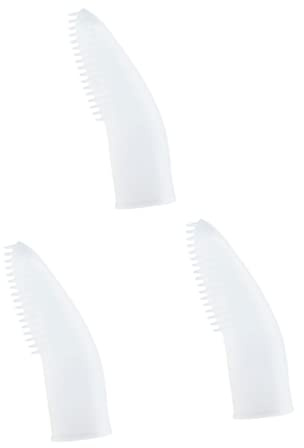 Mipcase 3stücke Pet Finger Zahnbürste Aus Silikon Für Sanfte Zahnpflege Bei Hunden Transparent Einfach Zu Bedienen Langlebig Und Komfortabel Für Tägliche Mundhygiene