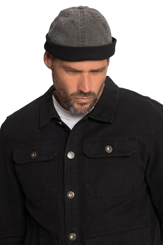 JP 1880 Herren große Größen Übergrößen Menswear L-8XL Docker-Cap, Mütze, verstellbar grau 1Size 817221180-1