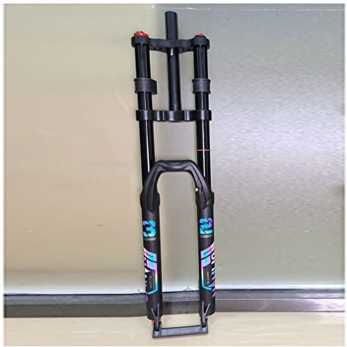 QHIYRZE 27,5 29 Mountainbike Federgabel Downhill DH/XC MTB Luftgabel Federweg 150 Mm Doppelschulter 28,6 Mm Gerade Gabel Zugstufe Einstellbarer QR Mit Lockout (Color : 27.5'' Black)