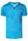 Rusty Neal T-Shirt Herren S M L XL XXL 3XL Wildlederband mit Zier-Nieten V-Neck Verwaschen Used-Look Regular Fit Skull X Wings X Snake Print 297, Farbe:Sax, Größe S-3XL:M