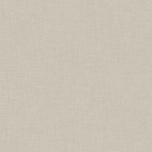 Muriva Cambric Stylish Linen Effect Texture Heavyweight Vinyl Wallpaper for Living Rooms Bedrooms Hallways Beige 196303