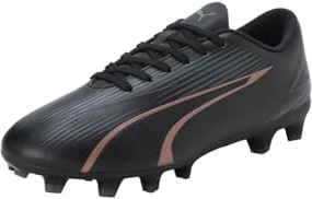 Puma Unisex Youth Ultra Play Fg/Ag Jr Soccer Shoes, Puma Black-Copper Rose, 1 UK
