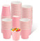 BUOKKON 100 Pack 3oz Pink Paper Cups for Bathroom, Disposable Mouthwash Paper Cups for Hot and Cold Drinks, Party Supplies, Picnics, Travel, Office