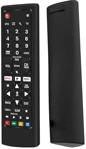 Custodia in Silicone per Telecomando LG AKB75375608 AKB76037605 AKB7509530 AKB74915324 AKB73715601 AKB75095307 AKB75675311 Antiurto Protettiva Cover LG Smart TV Remote AKB7 Series (2PCS-Nero)