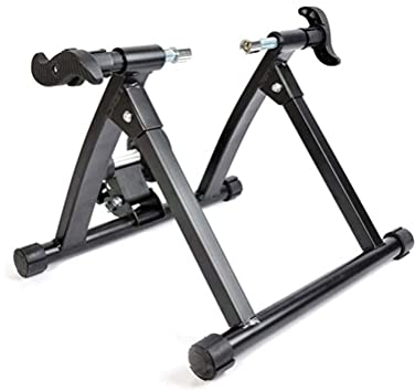 SePkus Indoor-Bike-Trainer-Ständer, Fahrradübungs-Magnetständer mit Geräuschreduzierungsrad, Mountain Road-Trainingsplattform, Turbo-Trainer, Indoor-Bike-Trainer