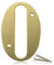 Bwintech 1 Pcs 75mm Height (3 Inch) Pvd Gold Bolted Door Number 0 Stainless Steel 304 House Number, Suitable For Front,Wooden, Composite,UPVC Door