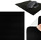 DecoMeister Selbstklebende Mausunterlage Dünn Maus Folie Einfarbig Universal Anti-Rutsch Mauspad Gaming Office rutschfest Mausmatte Slim 22cm x 19cm Velours Mousepad Ultradünn Velour Schwarz