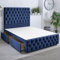ComfoRest - Stylish 3FT Single Divan Bed with 2 Drawers | Durable Base with Sturdy Frame | Practical Design for Single Bedrooms and Compact Spaces (Blue Plush)