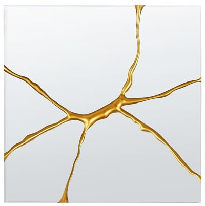 Beliani Rahmenloser Wandspiegel Silber/Gold quadratisch 80x80 cm Deko modern Coole