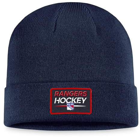 Fanatics NHL Authentic Pro Prime Cuffed Knit New York Rangers Beanie Mütze Wollmütze