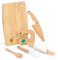 LETTO & TAILOR Lot de 6 couteaux Montessori en bois pour enfants - Pour la vraie cuisine - Outils de cuisine Montessori pour petits chefs