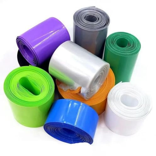 Tubo termoretraibile da 1 metro, larghezza 85 mm ~ 280 mm, blu nero, guaina per cavi per avvolgimento della pellicola della batteria, blu, larghezza 85 mm x 1 metro.