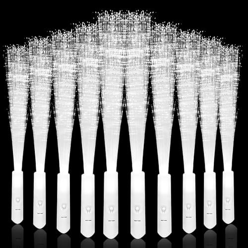 Lot de 36 plumeaux lumineux LED en fibre de verre - Accessoires de fête - Plumeau lumineux LED en fibre de verre - Pour mariage, fête, concert, événement, anniversaire