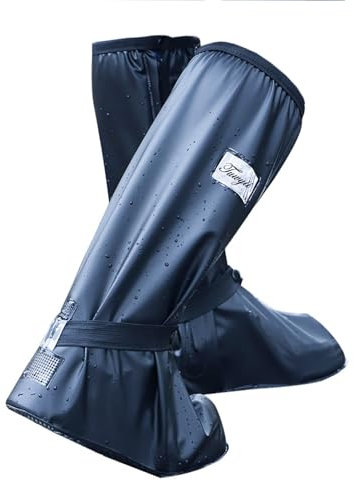 Tuwyii Überschuhe Wasserdicht, Schuhüberzieher Wasserdicht, Wiederverwendbare Regenschutz Schuhe, Rutschfest und Waschbar Überzieher Schuhe, Regenüberzieher Schuhe für Regenbekleidung Fahrrad (40-42)
