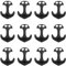 GOMAKERER 12Pcs 304 Stainless Steel Anchor Hook Clasps, Black Cord End Clasp Connectors Metal Hook Clasps Jewelry DIY Findings for Crafts Bracelet Jewelry Making, 31x24x6mm