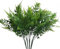 KINDPMA 4 Pcs Planta Artificial Exterior Helecho Artificial Arbusto Plantas de Plástico para Salón Mesa Patio Jardineria Jardin Valla Plantas Tropicales para Interior e Exterior