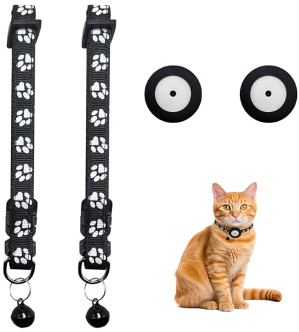 Intelligente Katzentür, Mikrochip-Katzentür mit 2 Halsband-Sensorschlüsseln und 1 Fernbedienung & 4-Wege-Verriegelungs-Katzenklappe mit RFID-Halsband, aktiviert, automatisches Öffnen, Katzentür