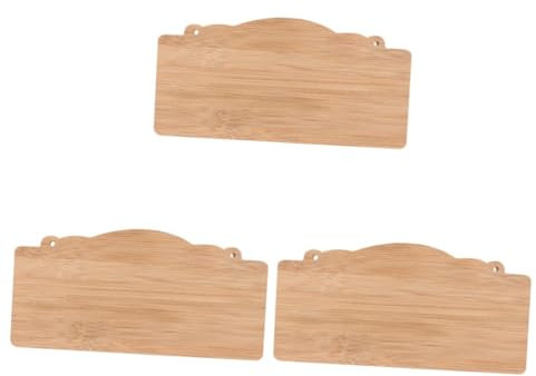 Tofficu Hanging Wood Sign Bamboo Shop Plaque Blank DIY Store Decor Sign Plaque for Home Office