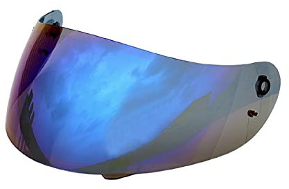Motociclo Visiera for casco, visiera for moto anti-UV antigraffio, ricambio for visiera for casco compatibile con AGV K3/K4, lente for casco da moto integrale (oro)(Blue)