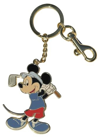 Loungefly Mickey & Minnie Porte-clés Golf exclusif, collection Disney, multicolore, finition émaillée