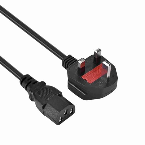 SUNGOOYUE Copper Core 3 Pin Male Plug Power Cord Cable for Electric Appliances, 1.8M/5.91ft, Black