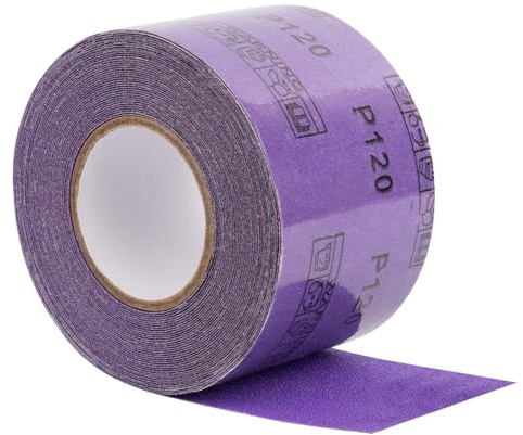 FASTPLUS 70mmx18m PSA Film Sandpaper Roll 800 Grit Ceramic Sanding Roll | Wet and Dry Self Adhesive Sanding Sheet for Auto Wood Metal Longboard and Custom Size Cutting Applications
