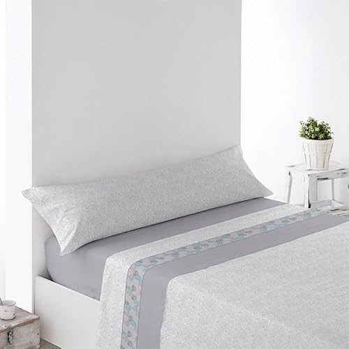 Rufino Díaz Juego Sábanas Pirineo Cubel Invierno 3 Piezas (Gris - 90 cm) - Taco Extra Suave para Adultos e Infantil - Sensación acogedora y de Confort