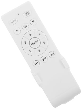 Besportble Mando a distancia para ventilador de techo, mando a distancia de repuesto para lámpara de ventilador de techo con temporizador de 1/2/4 horas y 6 niveles de velocidad para lámparas de techo